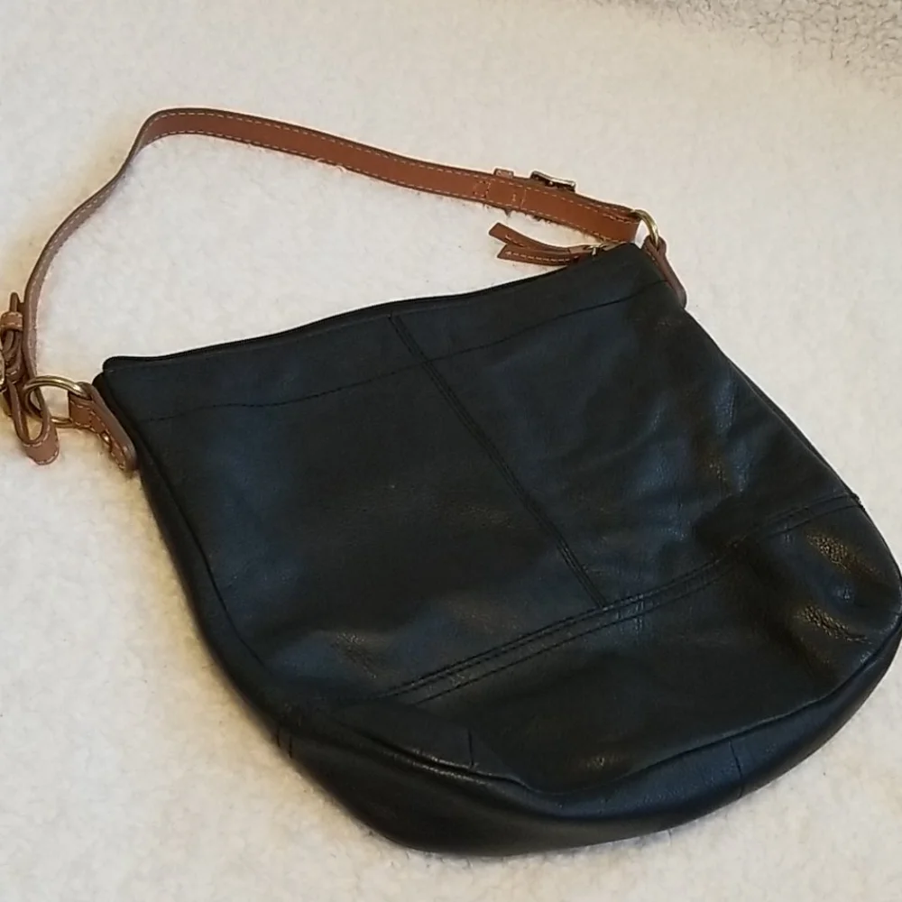 Fossil Hobo Bag Genuine Leather Purse Y2K Handbag